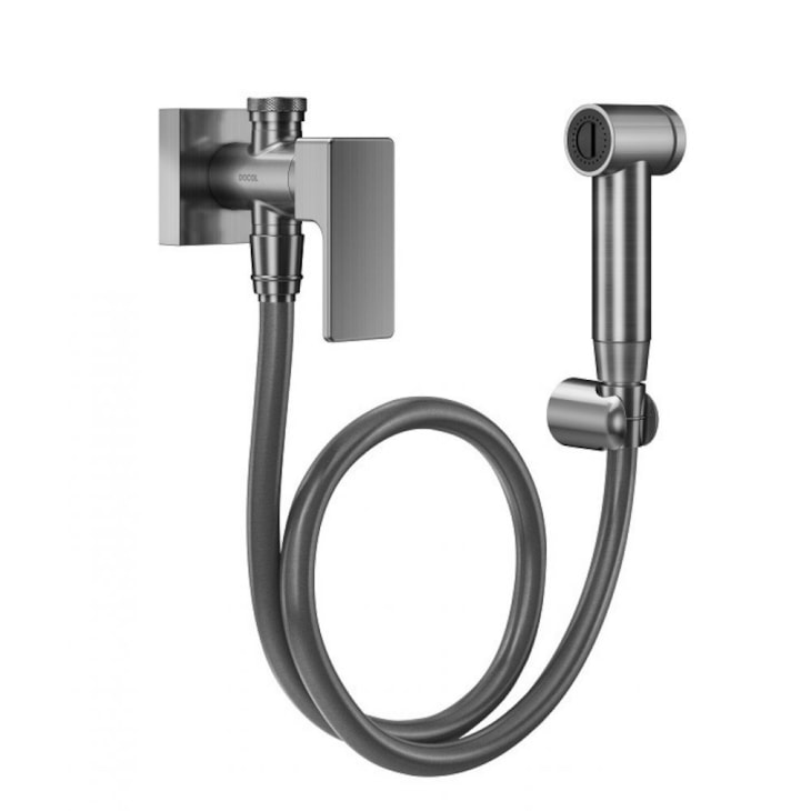 Ducha Higiênica Com Registro Derivação Edge Grafite Escovado Docol