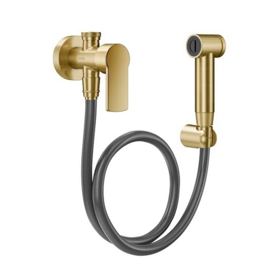 Ducha Higiênica Com Registro E Derivação Argon Ouro Escovado Docol - Imagem principal - 4cd7ddc0-3148-443f-9cdb-271d9a54b505