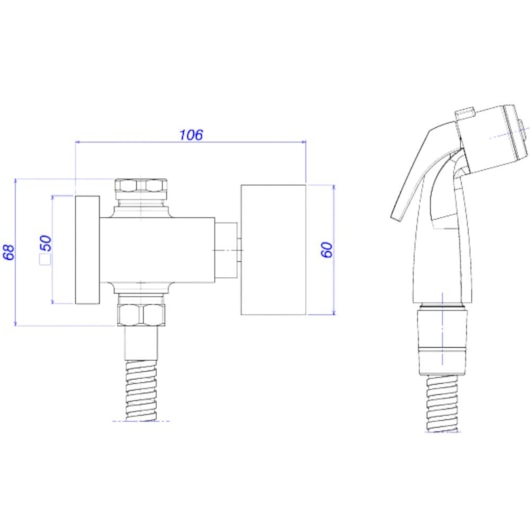 Ducha Higiênica Com Registro E Derivação Dream Black Matte Deca - Imagem principal - f338c2a1-a785-4aef-8913-ade94b3cf823