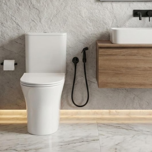 Ducha Higiênica Com Registro E Derivação Duna Clássica Black Matte Deca - Imagem principal - 1e1348c9-85a6-4889-9549-bab981cbe58e