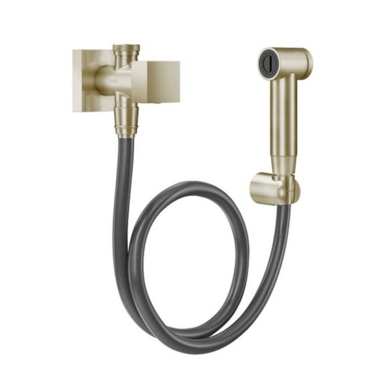 Ducha Higiênica Com Registro E Derivação E Gatilho Mínima Níquel Escovado Docol - Imagem principal - cb9f4d33-4855-4d5f-9dc1-da7b20a07f5d