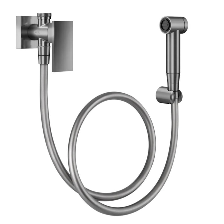 Ducha Higiênica Com Registro E Derivação New Edge Grafite Escovado Docol