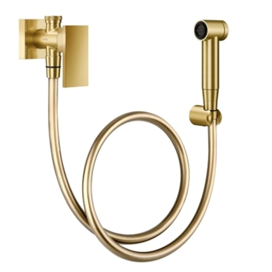 Ducha Higiênica Com Registro E Derivação New Edge Ouro Escovado Docol - Imagem principal - a85882e1-d53b-4e27-8a9b-c6b618ff266a
