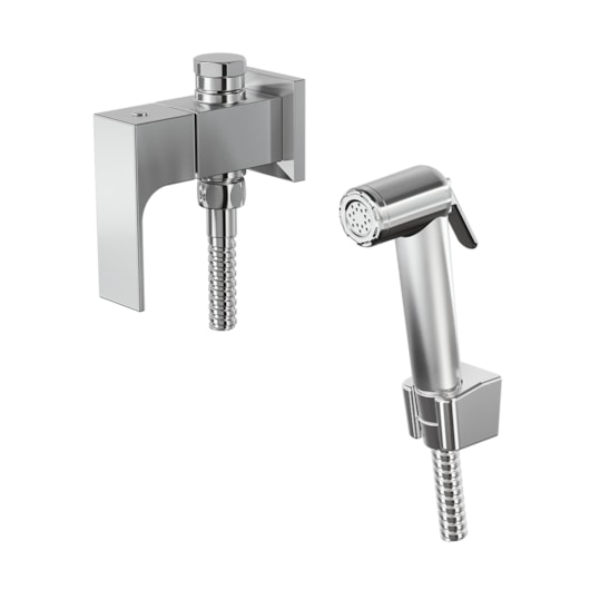 Ducha Higiênica com Registro e Derivação Retta 1745 C330 Cromado DN 15 1/2