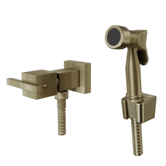 Ducha Higiênica Flexível Com Gatilho ABS 1739 1/2 Eros 640 Ouro Velho Fani - Imagem principal - 621822eb-749f-4f4a-85d8-26aa18ee5b3e