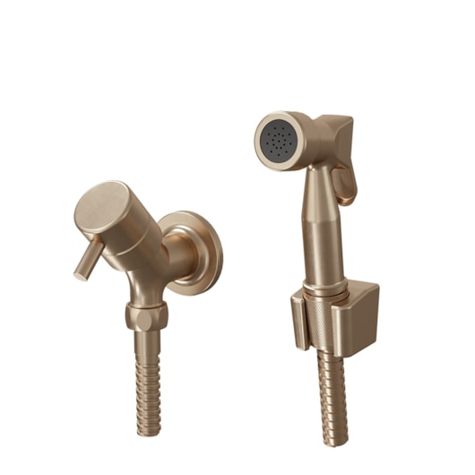 Ducha Higiênica Flexível Com Gatilho ABS 1739 1/2 Eva 90 Champagne Fani - Imagem principal - f5adce29-a0a0-4869-bd2b-ac01ae233a43