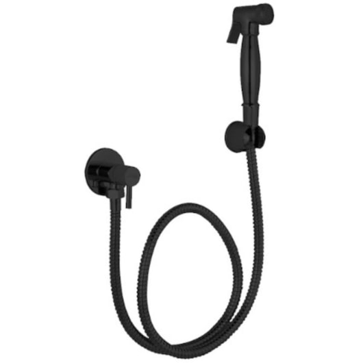 Ducha Higiênica Flexível  Quente E Fria 1/4 Com Flexível 1M Kr506 Black Matte Kromma - Imagem principal - 7a1f1af7-d822-4244-9ebf-585132de89aa