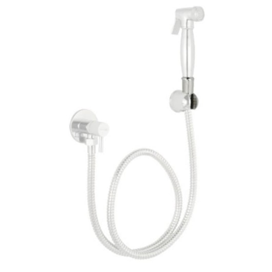 Ducha Higiênica Flexível  Quente E Fria 1/4 Com Flexível 1M Kr506 Branco Matte Kromma - Imagem principal - e5e37907-36e9-4d8f-8fea-05f6bb5fa6cb