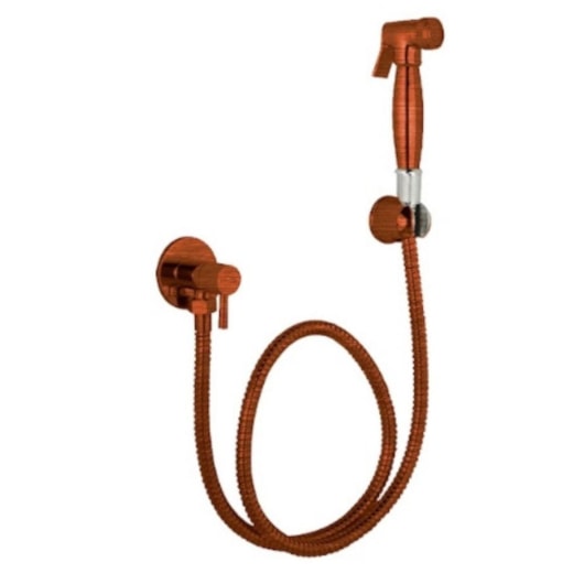 Ducha Higiênica Flexível  Quente E Fria 1/4 Com Flexível 1M Kr506 Cobre Escovado Kromma - Imagem principal - 50ef3664-9199-498b-8bfa-cd122130ed5a