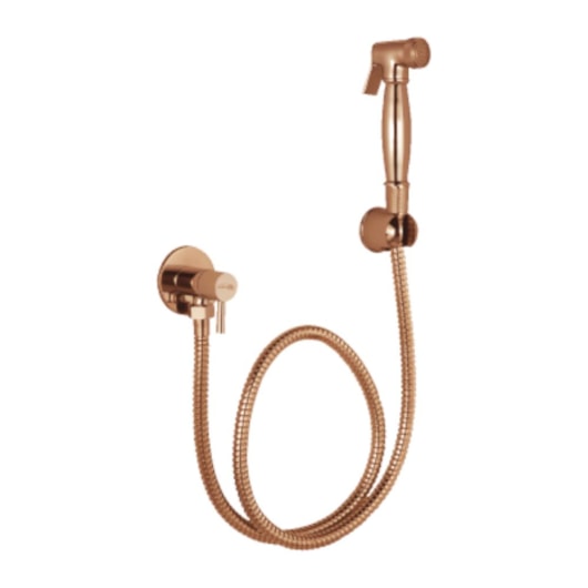 Ducha Higiênica Flexível  Quente E Fria 1/4 Com Flexível 1M Kr506 Rose Gold Escovado Kromma - Imagem principal - fc310294-7ca4-4bca-b081-6308352b92b7