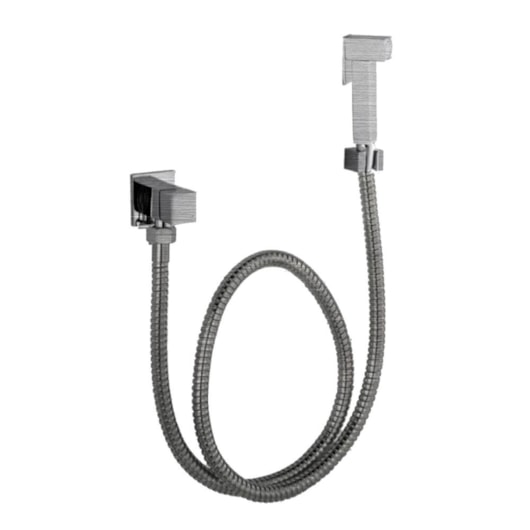 Ducha Higiênica Flexível  Quente E Fria 1/4 Com Flexível 1M Kr507c Aço Escovado Kromma - Imagem principal - 5816f29e-8b8f-4dd4-ac8a-db108c443c47