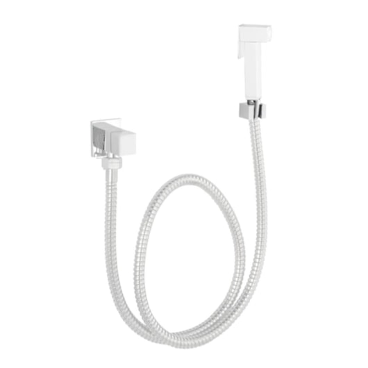 Ducha Higiênica Flexível  Quente E Fria 1/4 Com Flexível 1M Kr507c Branco Matte Kromma - Imagem principal - 41eb40db-cc38-4026-8fdf-f5eb008fe689