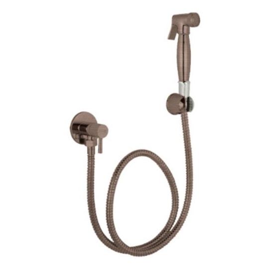 Ducha Higiênica Flexível  Quente e Fria 1/4 Com Flexível 1Ma Kr506 Bronze Hera Escovado Kromma - Imagem principal - 7f6253eb-c6f9-42ae-89ac-123dec14acee