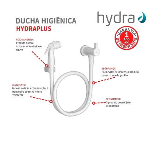 Ducha Higiênica Plus Metal Hydra  - Imagem principal - a109ee57-6fb8-4794-b2af-27f1cb573cce