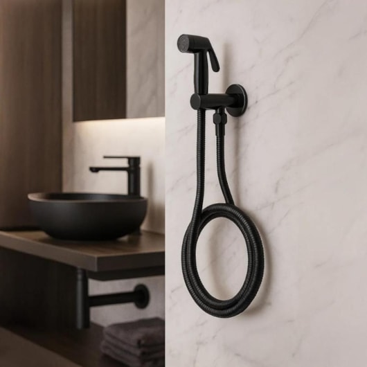Ducha Higiênica Quente E Fria Black Matte Drop - Imagem principal - 858cbf70-cf65-430c-927c-b194c3f96600