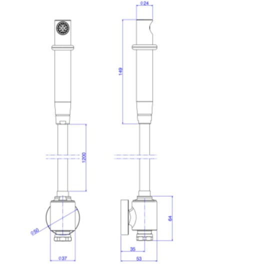 Ducha Higiênica Universal Com Derivação Redonda Corten Deca - Imagem principal - d1530c3a-8577-4d06-94e4-19f763103dc6