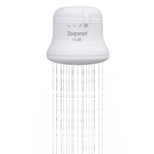 Ducha Ideale Plus Com Cano 4 Temperaturas Branco Blindada Zagonel 6800W 220V - Imagem principal - 10408525-d71b-4d45-9289-883b63eb739e