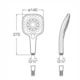 Ducha Manual 140 mm 3 Funções Plenum Square Cromado Roca Branco - cfd4541e-72e9-4add-88b4-6b550218a79c