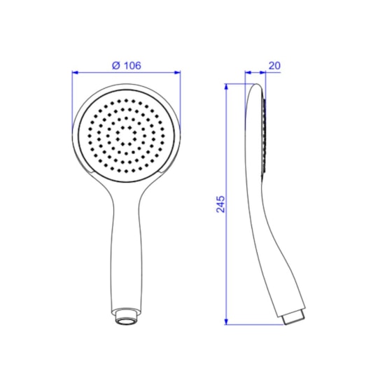 Ducha Manual Bell Cromado Deca - Imagem principal - df0654bc-62a2-4b23-9f82-2d6af9885e95