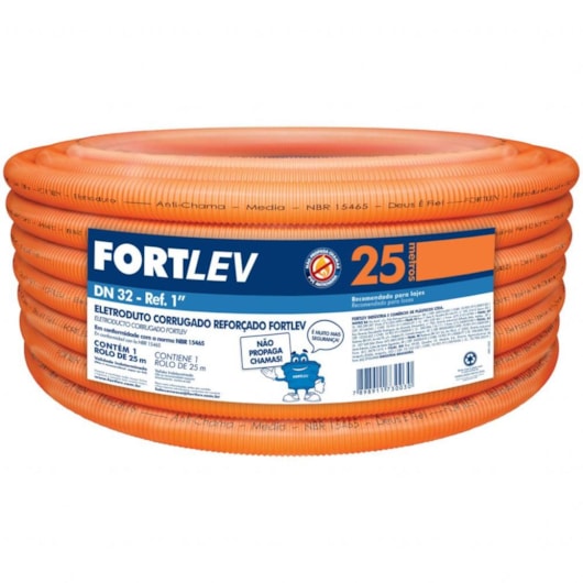 Eletroduto Corrugado Reforçado Fortlev 32mm-25m - Imagem principal - 18836877-076e-456b-8b0e-9a1a300523fd