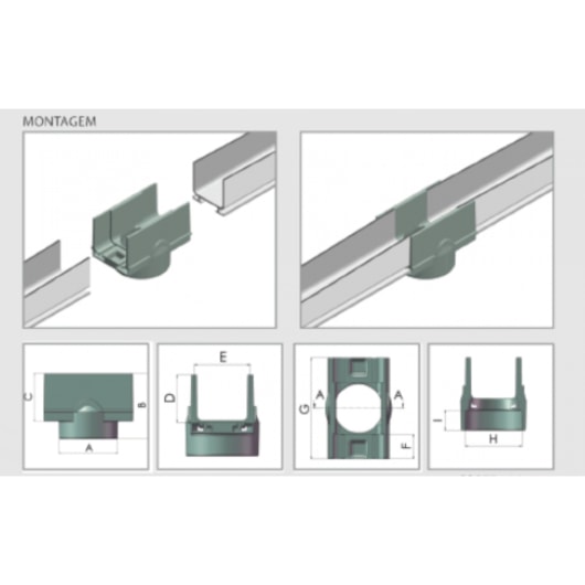 Emenda Para Canaleta Reta Com Saida Vertical Top35 Cp01 Top Max 4cm - Imagem principal - 75ff3135-5d82-4dad-9957-086a17dc6f3e