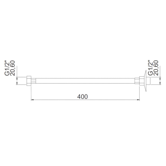 Engate Flexível Trancado Meber 40cm - Imagem principal - 5968722a-fb3c-4fdc-b0e8-afc5c4dc303d