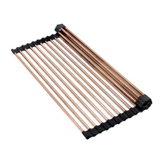 Escorredor De Grade Cubace02 Rose Gold Escovado Kromma 35,5x44cm - Imagem principal - 8917b1a3-9000-404e-ade5-1d116e50e05a
