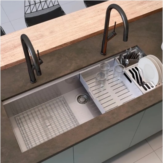 Escorredor De Prato E Talheres Debacco 39,3x21x12cm - Imagem principal - 6dd9dbd4-ba0a-42ed-9ff3-4a1f2a81ddec