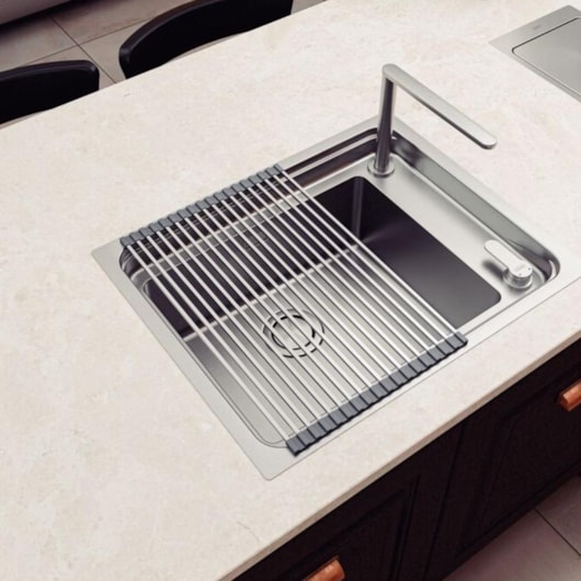 Escorredor Louça Flexivel Inox E Silicone Tramontina - Imagem principal - 24c7604d-e9cf-4a63-a1b3-802ea037a153