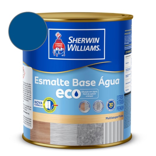 Esmalte Alto Brilho Eco Azul Franca Sherwin Williams 0,9L - Imagem principal - 0e938848-81b7-4f4d-9cb4-1d0248c9cd03