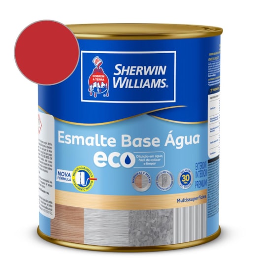 Esmalte Alto Brilho Eco Vermelho Sherwin Williams 0,9L - Imagem principal - 452d8383-0457-4222-8c97-2565e7b6550b