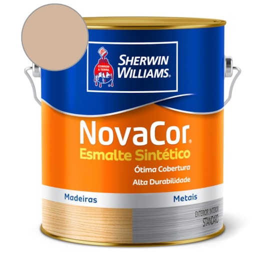 Esmalte Alto Brilho NovaCor Areia Sherwin Williams 3,6L - Imagem principal - 92e5fa99-1406-425e-be8a-cd2b9b4867b0