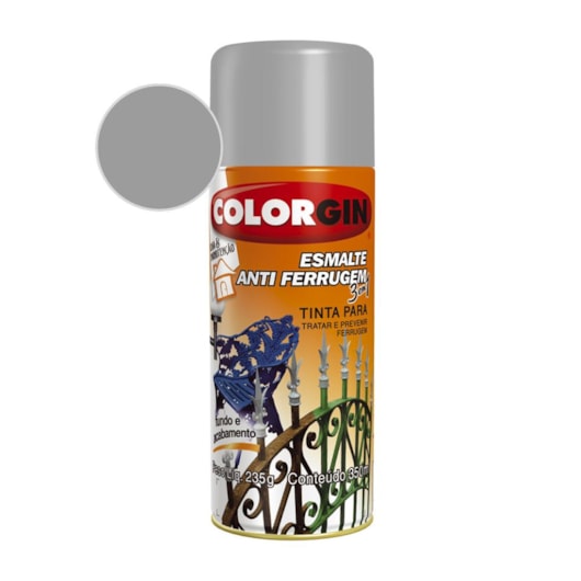 Esmalte Anti Ferrugem Colorgin Platina 235g - Imagem principal - 48560668-d098-46cf-a3c1-bcbf1b910371