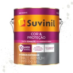 Esmalte Cor E Proteção Acetinado Branco Neve Suvinil 3,6L