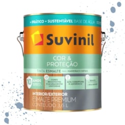 Esmalte Cor E Proteção Base Água Brilhante Azul Del Rey Suvinil 3,6L