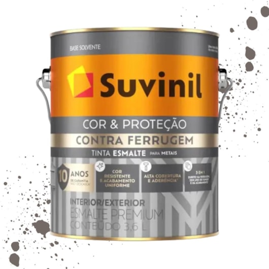 Esmalte Cor E Proteção Contra Ferrugem Brilhante Marrom Suvinil 3,6L - Imagem principal - d4c9a286-dbf2-4d47-b74d-1cd8bc645c42