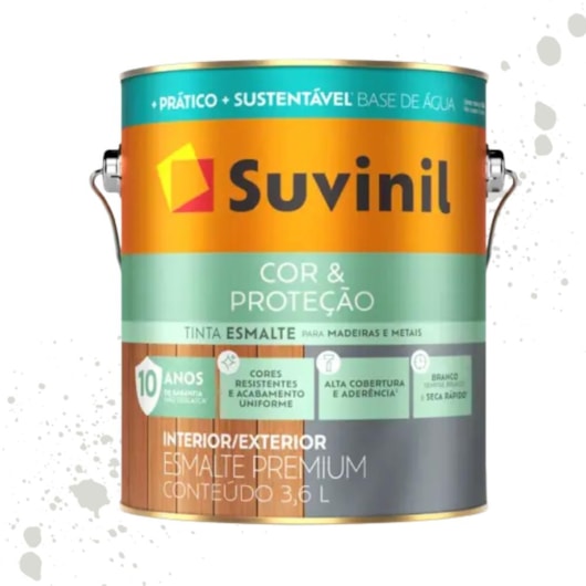 Esmalte Cor E Proteção Fosco Base Água Branco Neve Suvinil 3,6L - Imagem principal - 1afbb840-8ab5-4596-823c-e4056d2a35c2