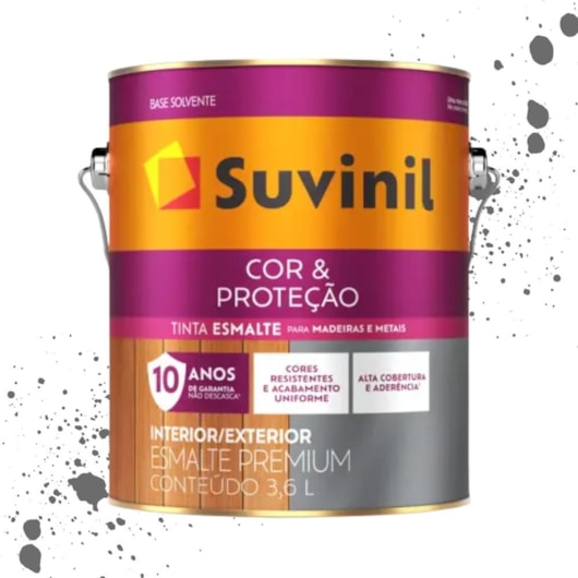 Esmalte Cor E Proteção Fosco Preto Suvinil 3,6L - Imagem principal - f403e8c8-55be-48ea-b5e1-f98604404ea6