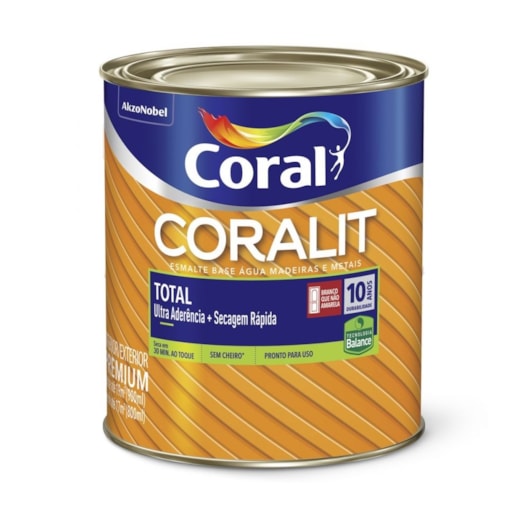 Esmalte Coralit Total Balance Secagem Rapida Acetinado Base Mf 800ml Coral - Imagem principal - e2107bb6-cf01-4828-a67b-93001c9a4f2d