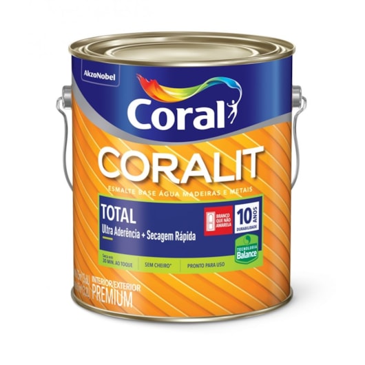 Esmalte Coralit Total Balance Secagem Rapida Brilhante Base T 3,2l Coral - Imagem principal - 98d162e5-aef7-4386-b091-621b02bde745