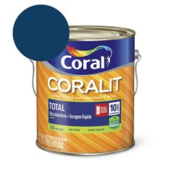 Esmalte Premium Brilho Coralit Total Balance Secagem Rapida Azul Del Rey 3.6l Coral