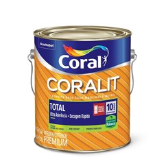Esmalte Premium Brilho Coralit Total Balance Secagem Rapida Platina 3.6l Coral