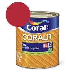 Esmalte Premium Brilho Coralit Total Balance Secagem Rapida Vermelho 900ml Coral