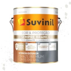 Esmalte Sempre Branco Brilhante Branco Neve Suvinil 3,6L