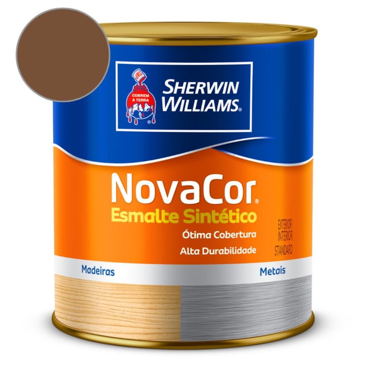 Esmalte Sintético Alto Brilho Nova Cor Tabaco Sherwin Williams 0,9L