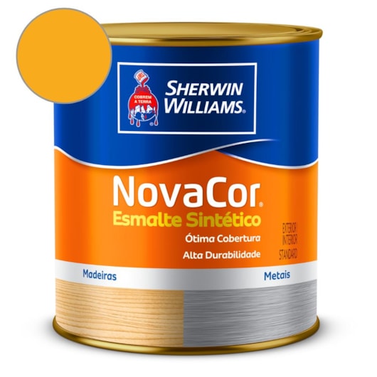  Esmalte Sintético Alto Brilho NovaCor Amarelo Sherwin Williams 0,9L - Imagem principal - 29720ae2-5152-41e0-866c-8faa316a5603