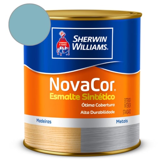  Esmalte Sintético Alto Brilho NovaCor Azul Celeste Sherwin Williams 0,9L - Imagem principal - d9c91554-0e17-49b9-95b8-ad8c4dd2b2e0