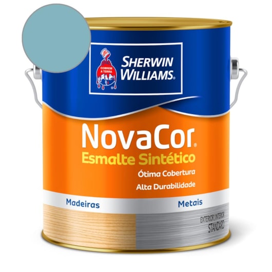 Esmalte Sintético Alto Brilho NovaCor Azul Celeste Sherwin Williams 3,6L - Imagem principal - 7ed1d078-e981-409a-9b28-59e13fa6e66b