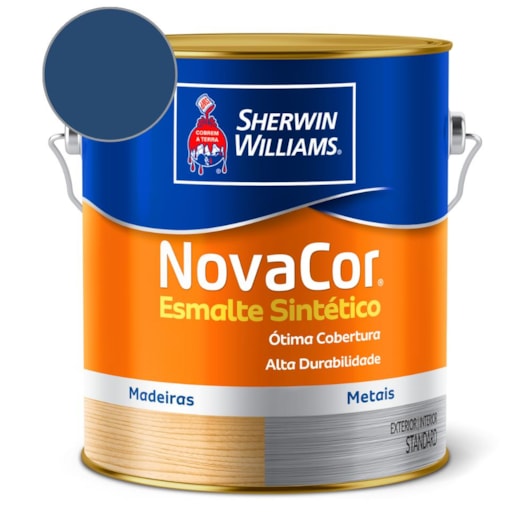 Esmalte Sintético Alto Brilho NovaCor Azul Del Rey Sherwin Williams 3,6L - Imagem principal - 94fd5642-065a-4342-82a0-920261da9e3f