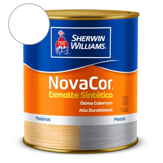  Esmalte Sintético Alto Brilho NovaCor Branco Sherwin Williams 0,9L - Imagem principal - bf4afcef-0051-46d0-a35f-1b0918494534